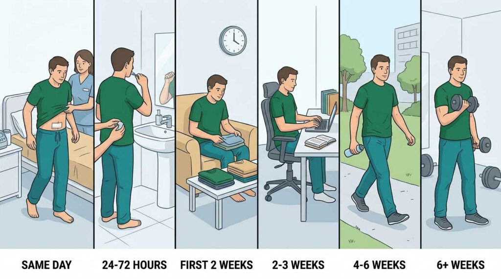 Illustration depicting the ERAS timeline