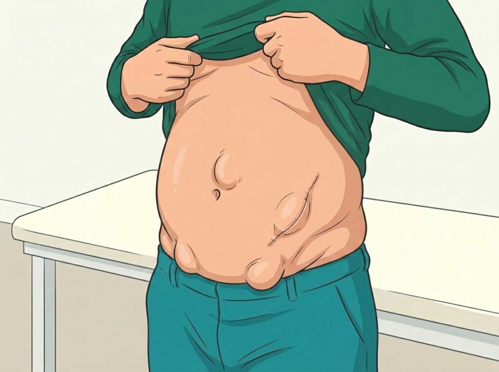 Patient with multiple hernias
